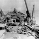 A wrecked vessel, said to be an unidentified foreign bark, wrecked after the 1899 Carrabelle hurricane on Dog Island.